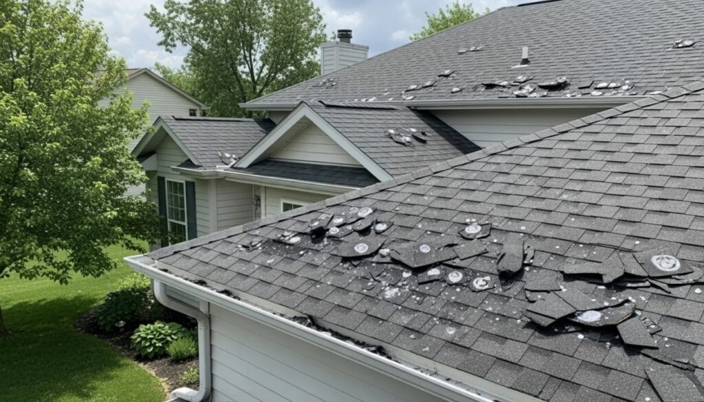 3. Cracked, Split, or Broken Shingles